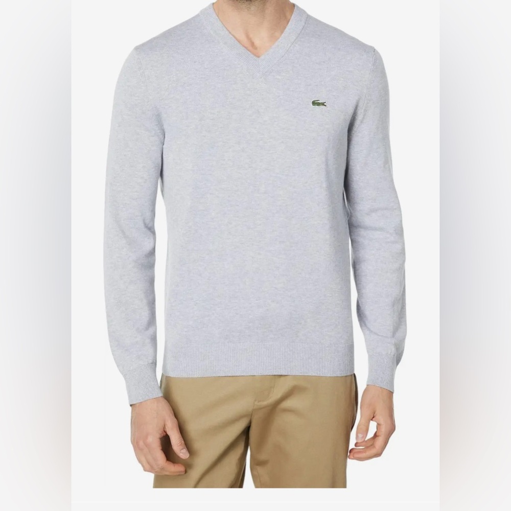 Lacoste Men's Light Gray Crewneck Sweater